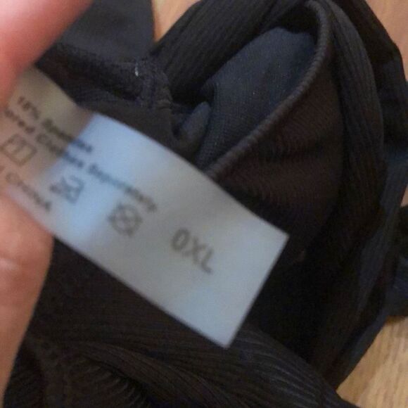 NWT Shein Black ribbed cut out front one piece swimsuit, bathing suit, size XL - Picture 7 of 7